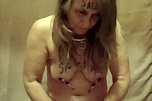 french milf slave bound bent over in godage submission session with toys