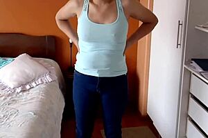 i resisted but exploded cum all over her stunning tits she craved more