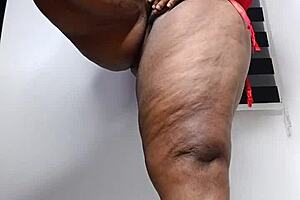 Thick Thighs Hotwife Teases in Red Lingerie Full Video!