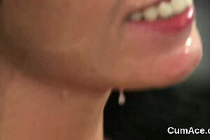 POV Slut Honey Swallows Every Drop After Intense Facial Jizz Blast