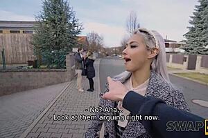 swap4k's surprise threesome seduces busty latina, cucks boyfriend in wild wife swap