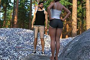 Veronica's pussy pounded hard outdoors during intense lake race fuck