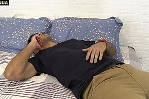 Latina in lingerie gives it all with deep assfucking blowjob and natural tits bounce