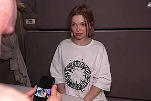 cute skinny blonde teen next door picked up on train by neighbor for outdoor public doggystyle pussy licking homemade sex