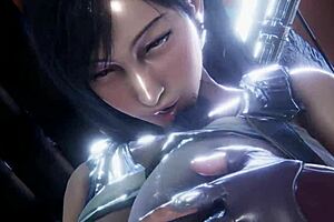 tifa chokes on monster cocks in brutal interracial gangbang orgy