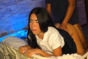 hot student sneaks steamy sex tape with sexy teacher