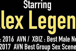 yo, round ass slut nadia white skewers two big cocks in dp action