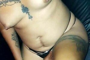 Tasha Reigns rides big cock with juicy pussy and huge natural tits