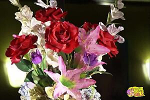 Skinny blonde waitress shifts to retro lesbian pussy licking orgasm frenzy