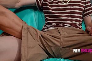 Stepmom's Accidental Downblouse Nude Exposure