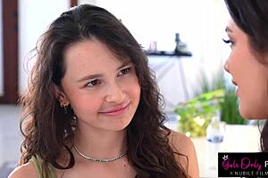 Liz Jordan Hangs with Roommate in Dorm Using Fun Toys Playfully