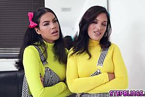 Lucky guy tastes hot babes' sweet pussies