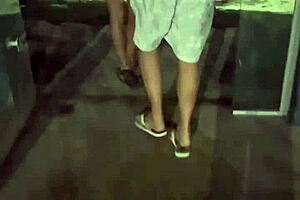 naughty brazilian wife teases beach stud in hidden spot then bangs in his room while cuck films sheer view 😈🏖️