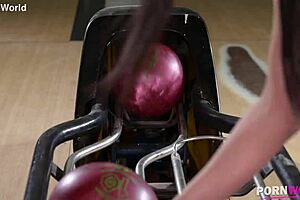 Two lucky studs strike big at bowling alley orgy with Anissa Kate and Nataly Gold! 🎳💦