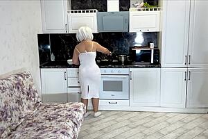 milf skips breakfast for intense anal pounding