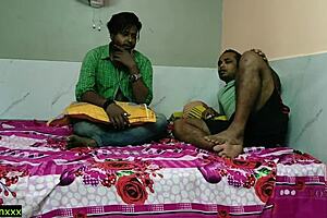 desi wife threesome: sharing pussy doggystyle bent over 😈🍆