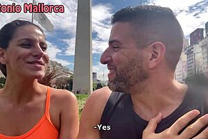 Argentinian fitness babe Michelle picked up for quick monster cock street fuck!