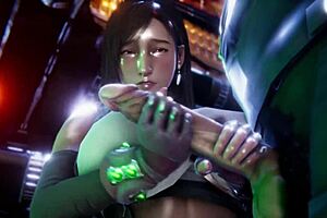 tifa chokes on monster cocks in brutal interracial gangbang orgy