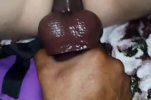 Amateur's Huge Toy Stretches Ass to Explosive Orgasm Bliss