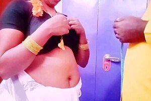 Desi housewife moans dirty Telugu talk while tailor fucks hard