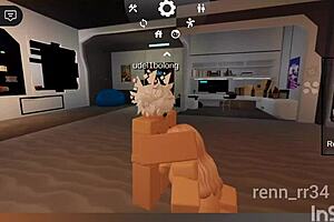 blonde gets wildly fucked by playful catboy roblox