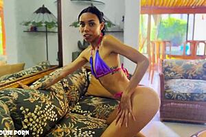 Petite Violeta Grey Craves Cock Sucking And Riding!