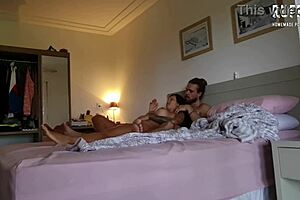 smoking then juicy gym wife ana rothbard rides cowgirl