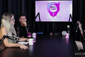 Peek at mary red queen's sheer red tease with bruna carlos