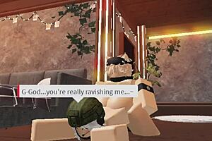 cute blonde boy gets naughty blowjob and creampie from soldier girl 💋🔥