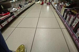 peeping gorgeous legs nylon ass in store got me so horny