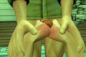 blonde's sticky cum footjob leads to squirting cock trample blowjob