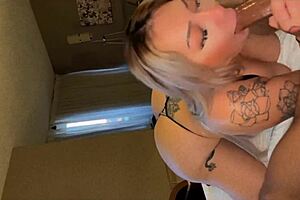 Blonde teen can you deepthroat this monster bbc fully?