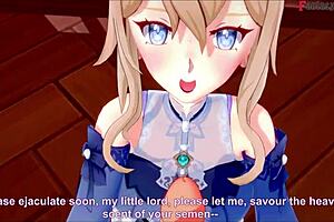 jean rides pov cock hard in her genshin office, full fantasy anime sex explosion