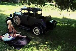 Natasha Marley bent over takes rough pounding from lover Paul Chaplin