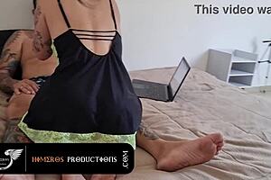 Raw naughty 18+ babe gives sloppy afternoon blowjob deepthroat