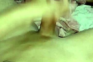 skinny white boy strokes his hard cock solo