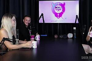 Peek at mary red queen's sheer red tease with bruna carlos