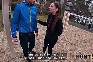 Hunt4k Cute Czech Rips Leggings Sucks Stranger Cock Before BF