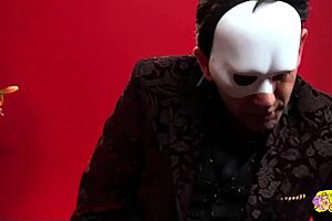 Busty brunette bimbo rides thick cock as thick lesbos munch pussy cowgirl doggy