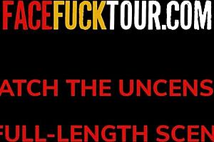 Big Tits Latina Gags on Monster Cock in Upside-Down Face Fuck