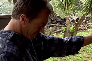 mystery shaved babe on outdoor sofa skips bra panties for deep anal fun