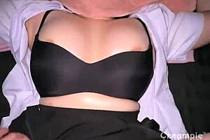 Big titted Asian student skirt ripped tight pussy creampied doggystyle in dorm