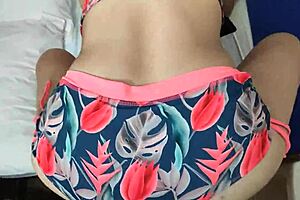 Blonde Latina fucked hard in bikini before beach shading?