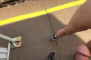 spank me harder then fist my ass right here on this public subway platform