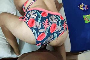 Blonde Latina fucked hard in bikini before beach shading?