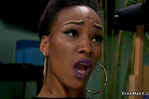 blonde doctor rams anal deep into bound ebony slave