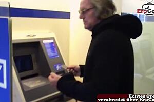 Shy German virgin gets seduced into first-time sex during street casting interview.