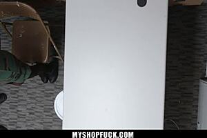 Small Tits Teen Shoplifter Caught Fucked Doggystyle In Changing Room