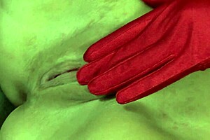 Fucking curvy mom's big tits and gaping shaved pussy on bed