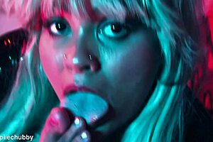 Morrigan stuffs latex pantyhose into her wet pussy for intense foot fetish